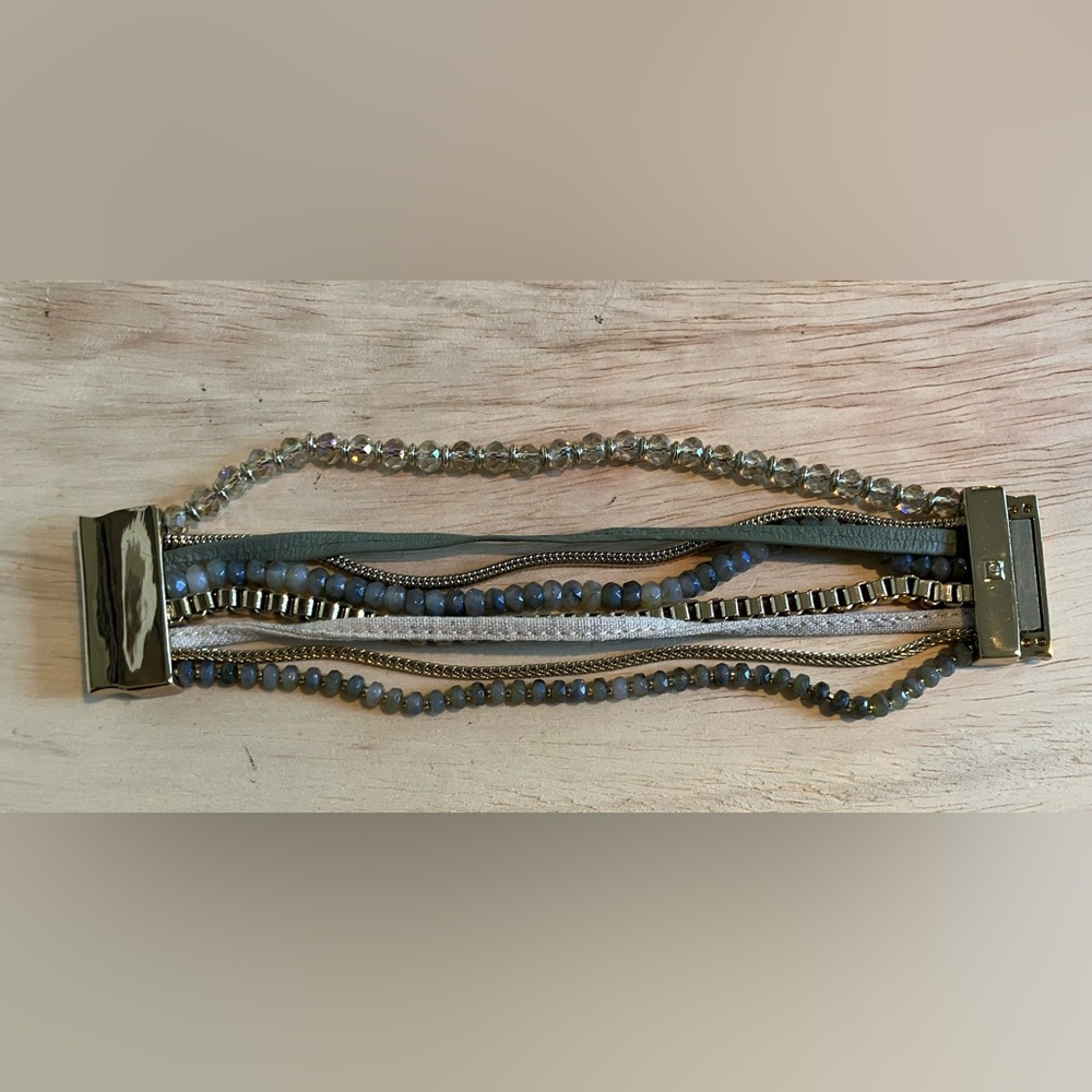 Victoria Emerson Magnetic Clasp Multi Strand Bracelet Boho